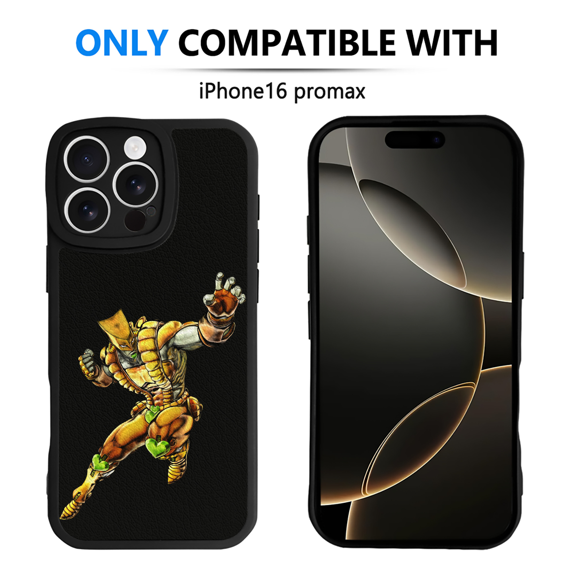 （画像用） ジョジョの奇妙な冒険 ディオ?ブランドー JoJo's Bizarre Adventure Dio Brando 【iPhone 16シリーズ対応】シリコンスマホケース（レザー調） 材質：シリコン